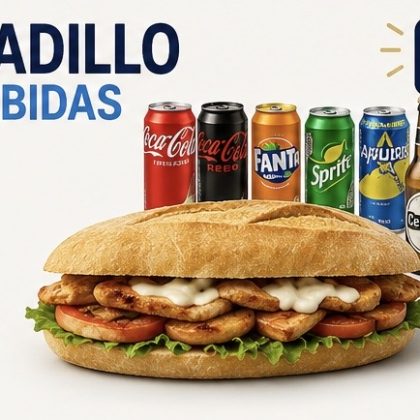 🥪 Bocadillo + 2 bebidas