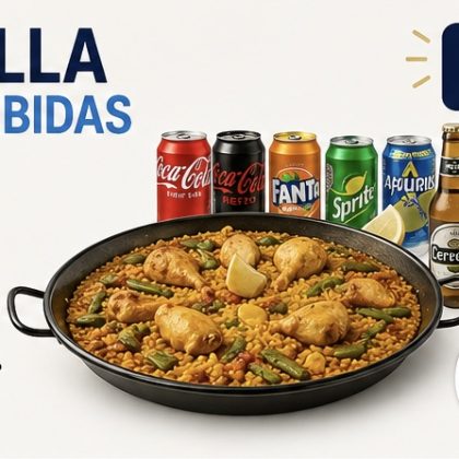 🥘 Paella + 2 bebidas